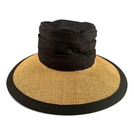 Canvas-Straw Widebrim Hat