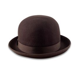 Brown Wool Bowler Hat