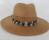 Straw Hat with Shells